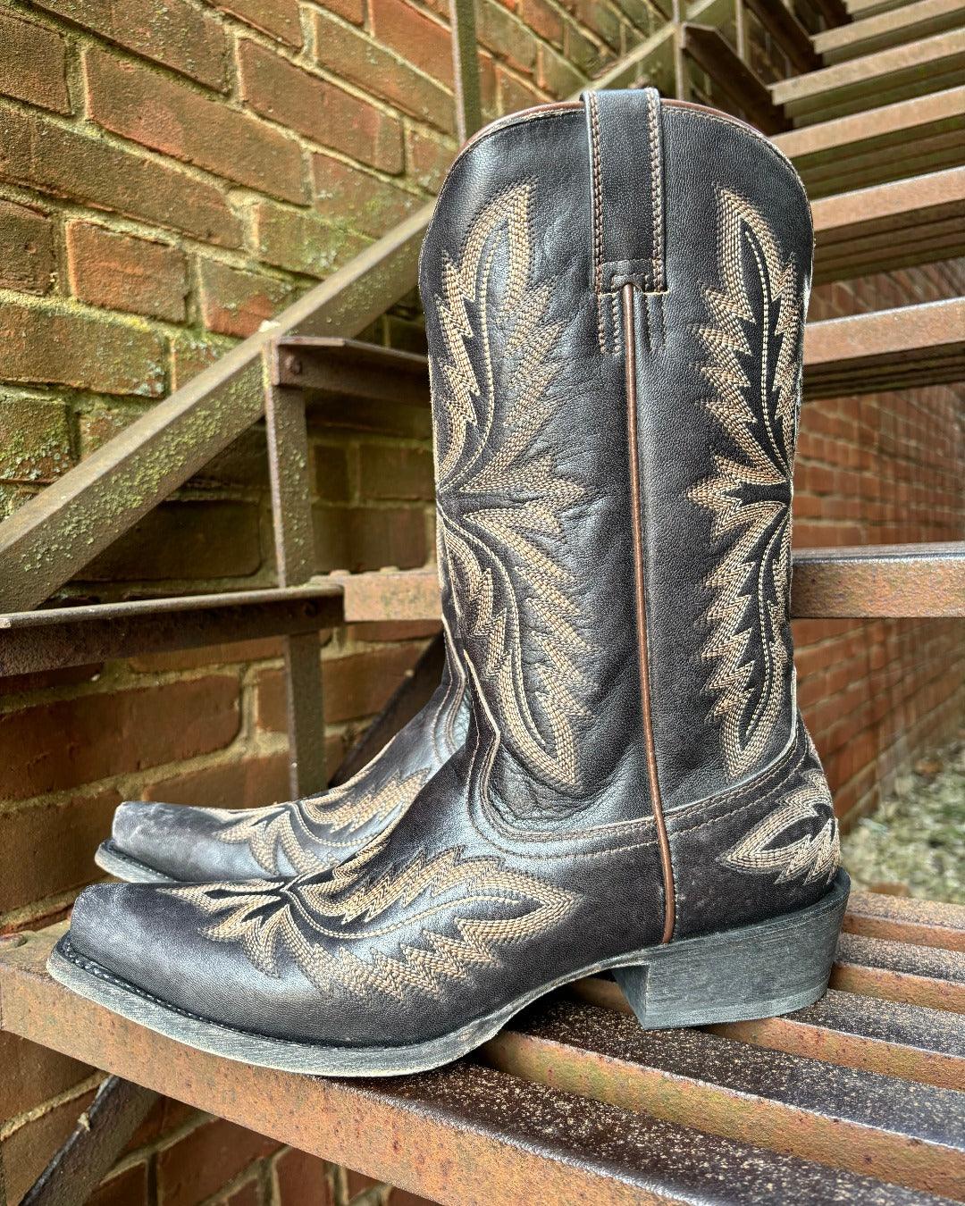 Ariat Men s Old West Black Ryman x Toe Cowboy Boots 10051046 10.5D