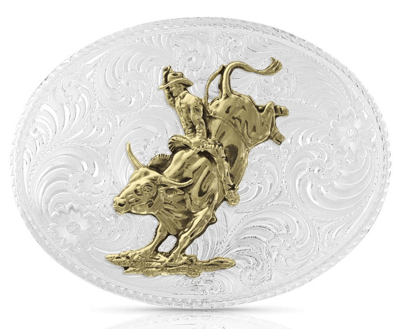 Montana Silversmith American Beauty Filigree Bull Rider Belt Buckle 6145 412 Painted Cowgirl Western Store