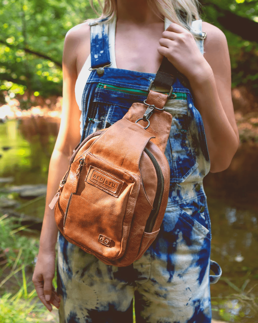 Bed Stu Beau Tan Rustic Leather Crossbody Backpack Purse A694061 TNRS Painted Cowgirl Western Store