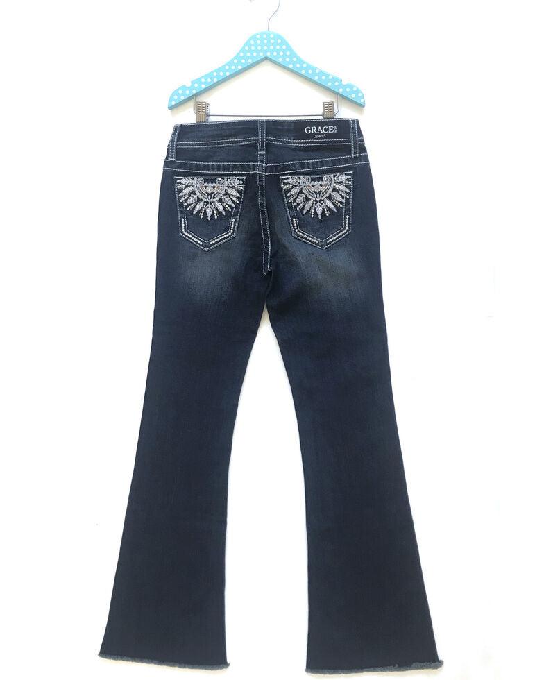 Girls Grace In LA blue boot order cut jeans