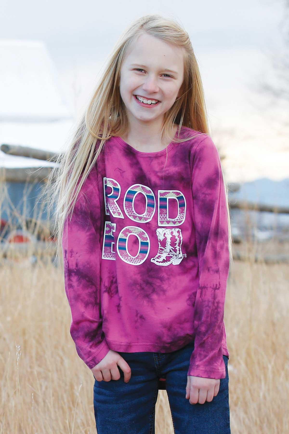 Girls Long Sleeve Beauty Graphic Tee