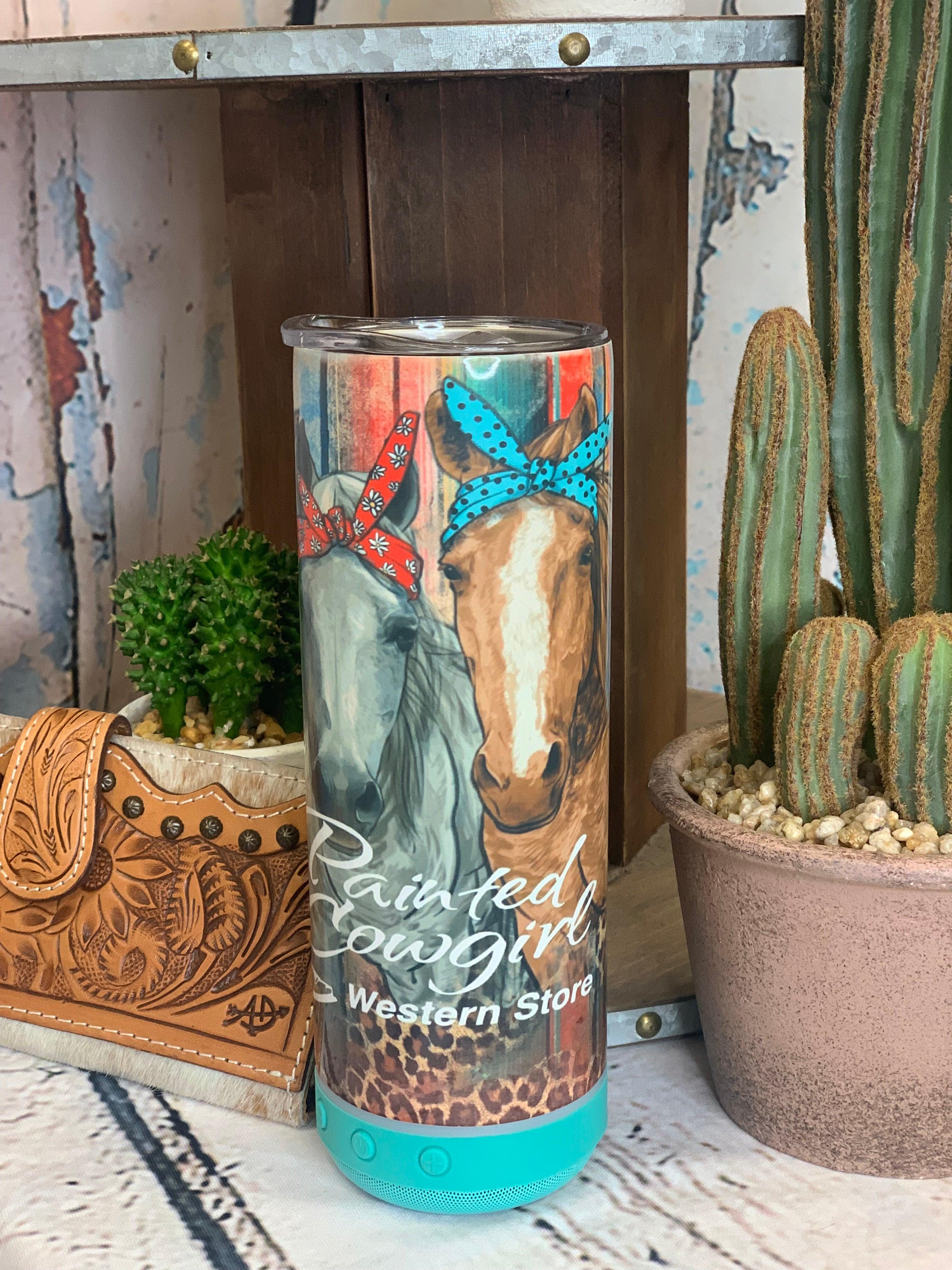 30 Oz Tumbler Horses Cowboy Cowgirl Laser Engraved Personalized