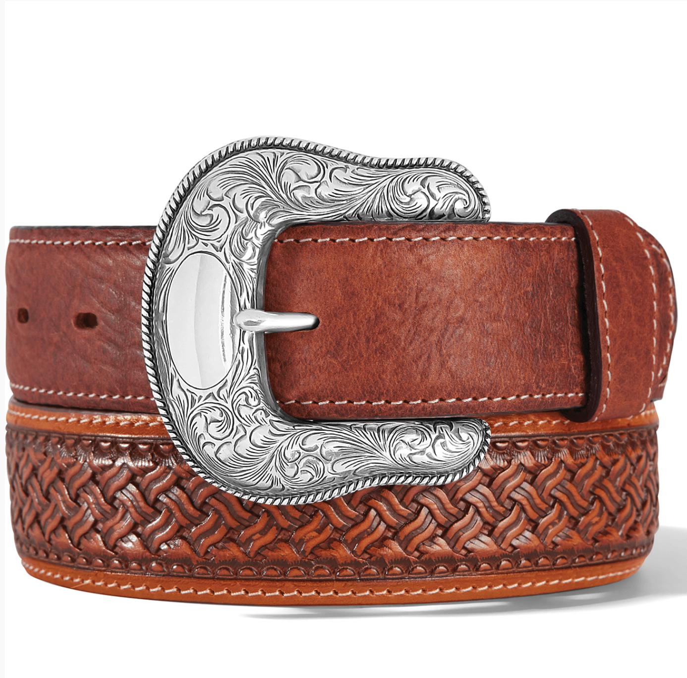 Women's Western Leather Belt In Brown - Thursday Boot Company
