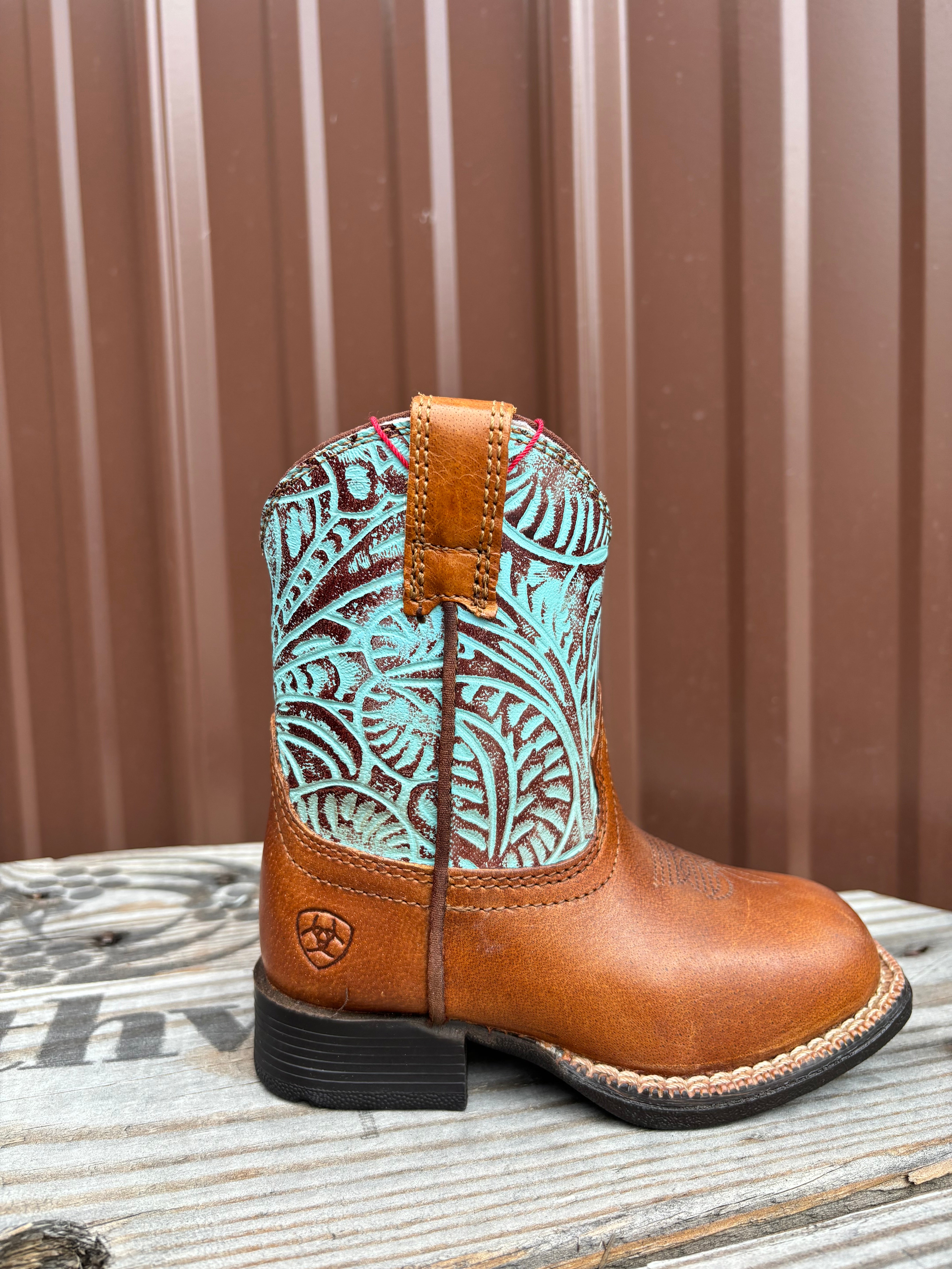 Ariat brown and turquoise boots hotsell