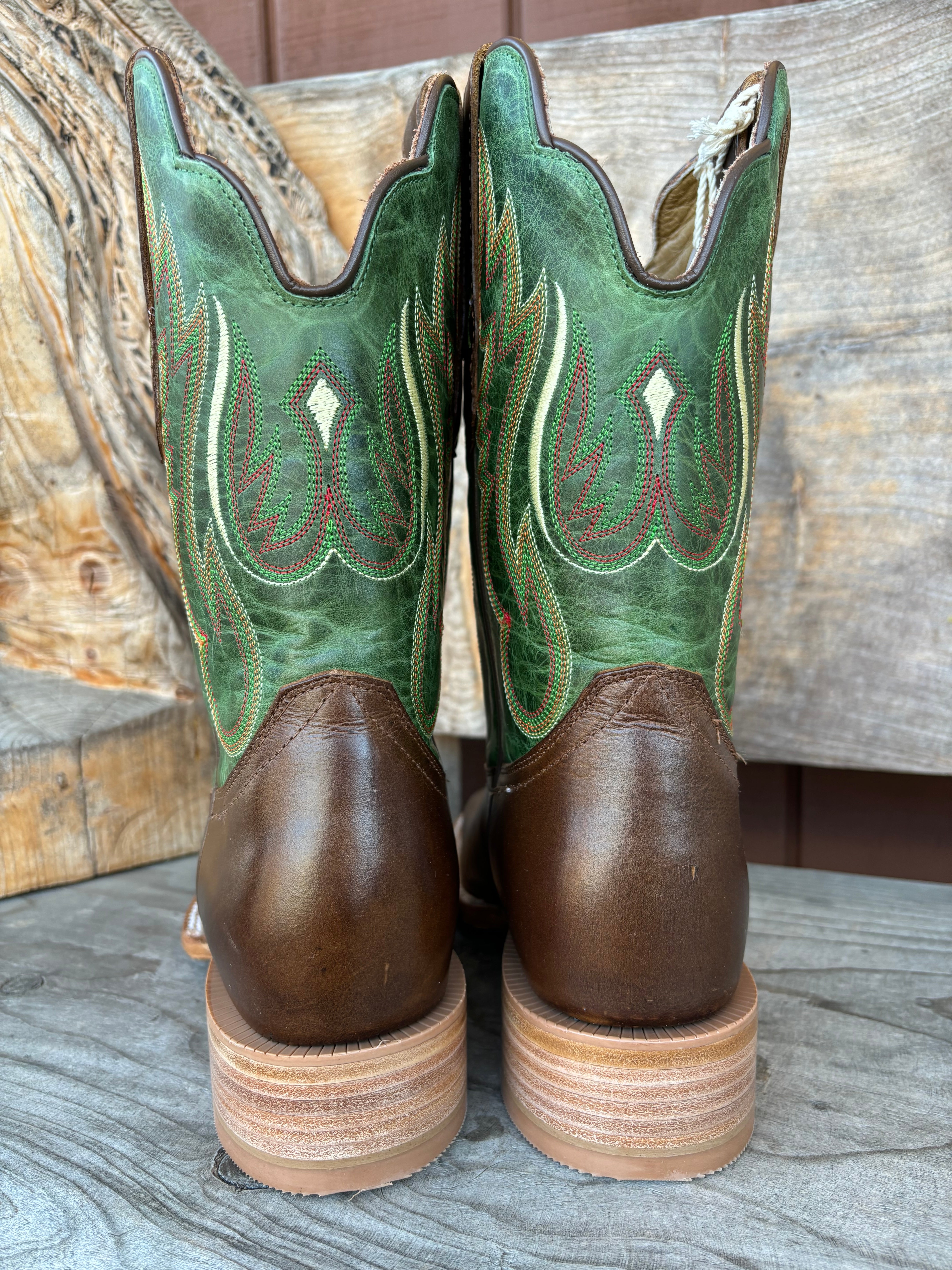 Mens green cowboy boots best sale