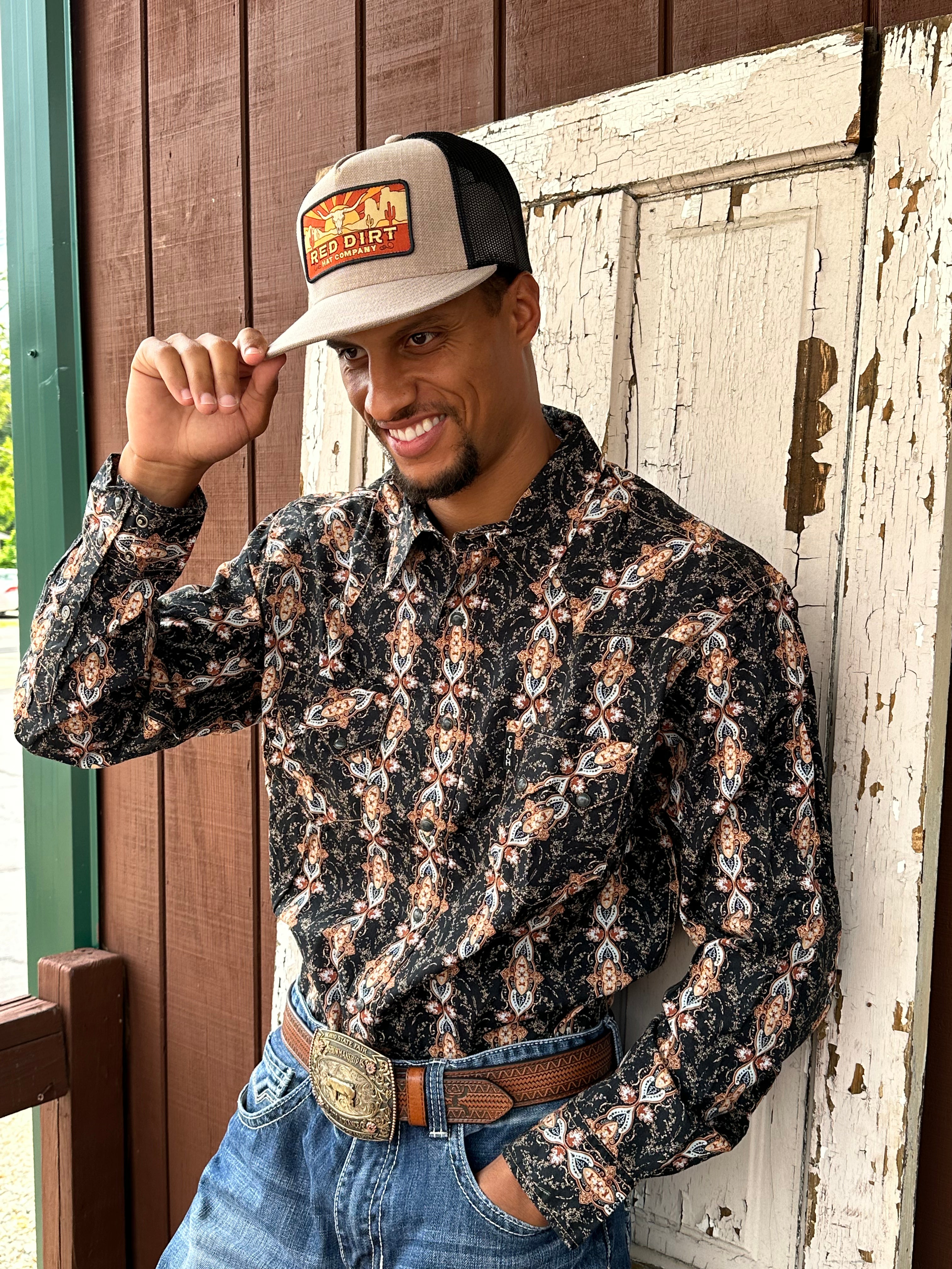 Cinch Multi Color Paisley Print - Mens Shirt - Mtw1105618 - S