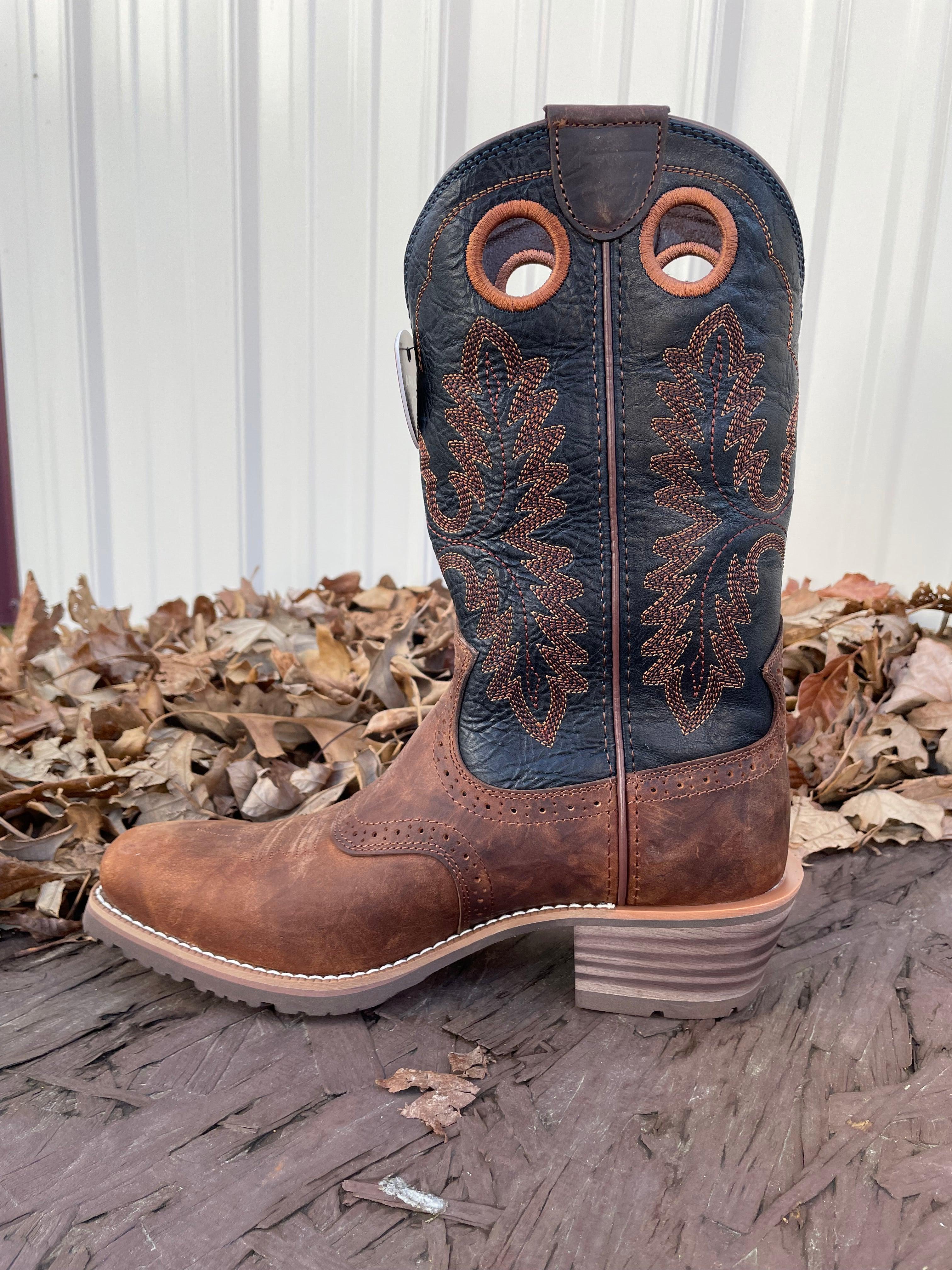 Ariat men's roughstock heritage western clearance boots