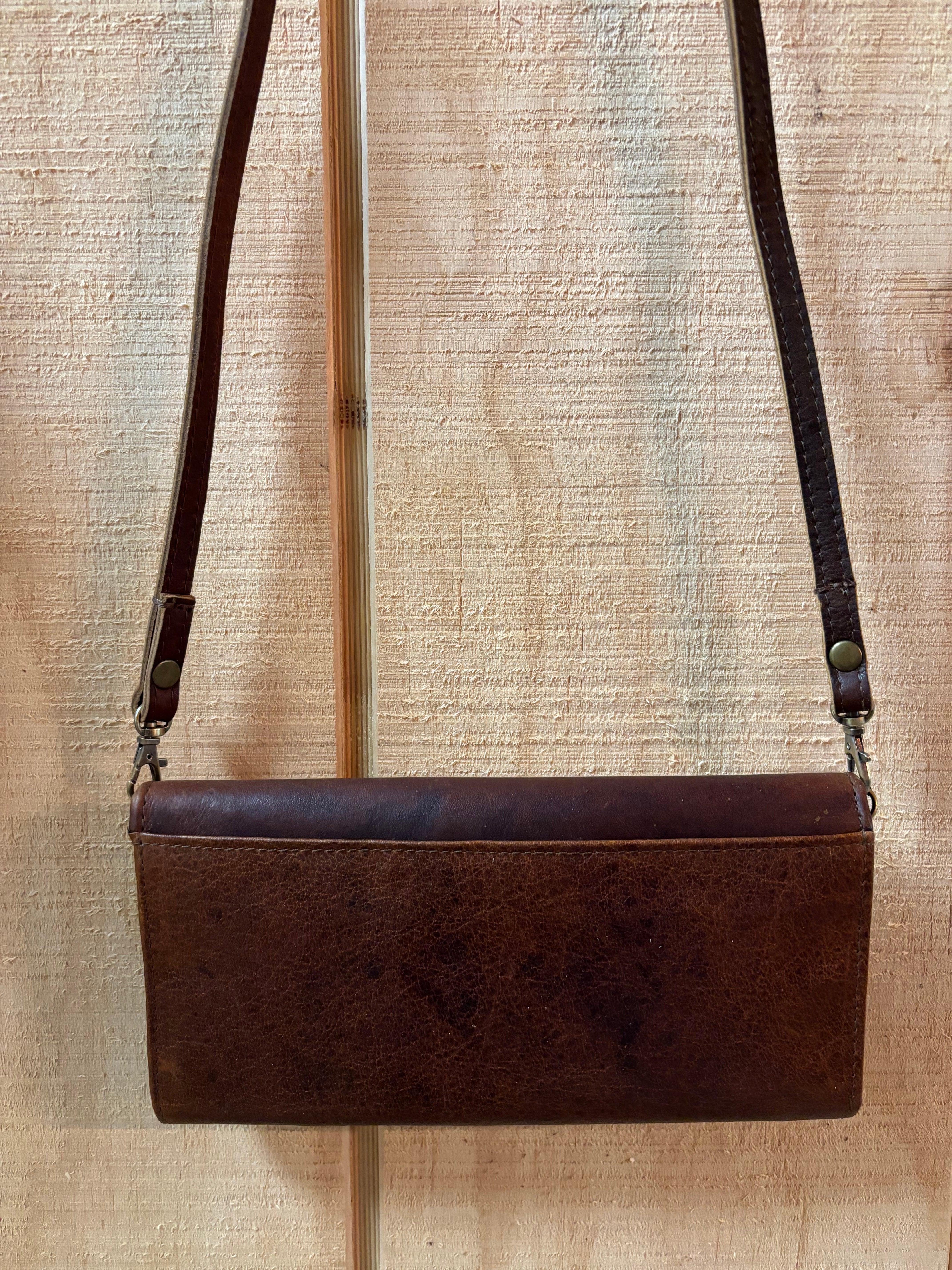 Tooled Leather Painted store Backpack with Sunflowers