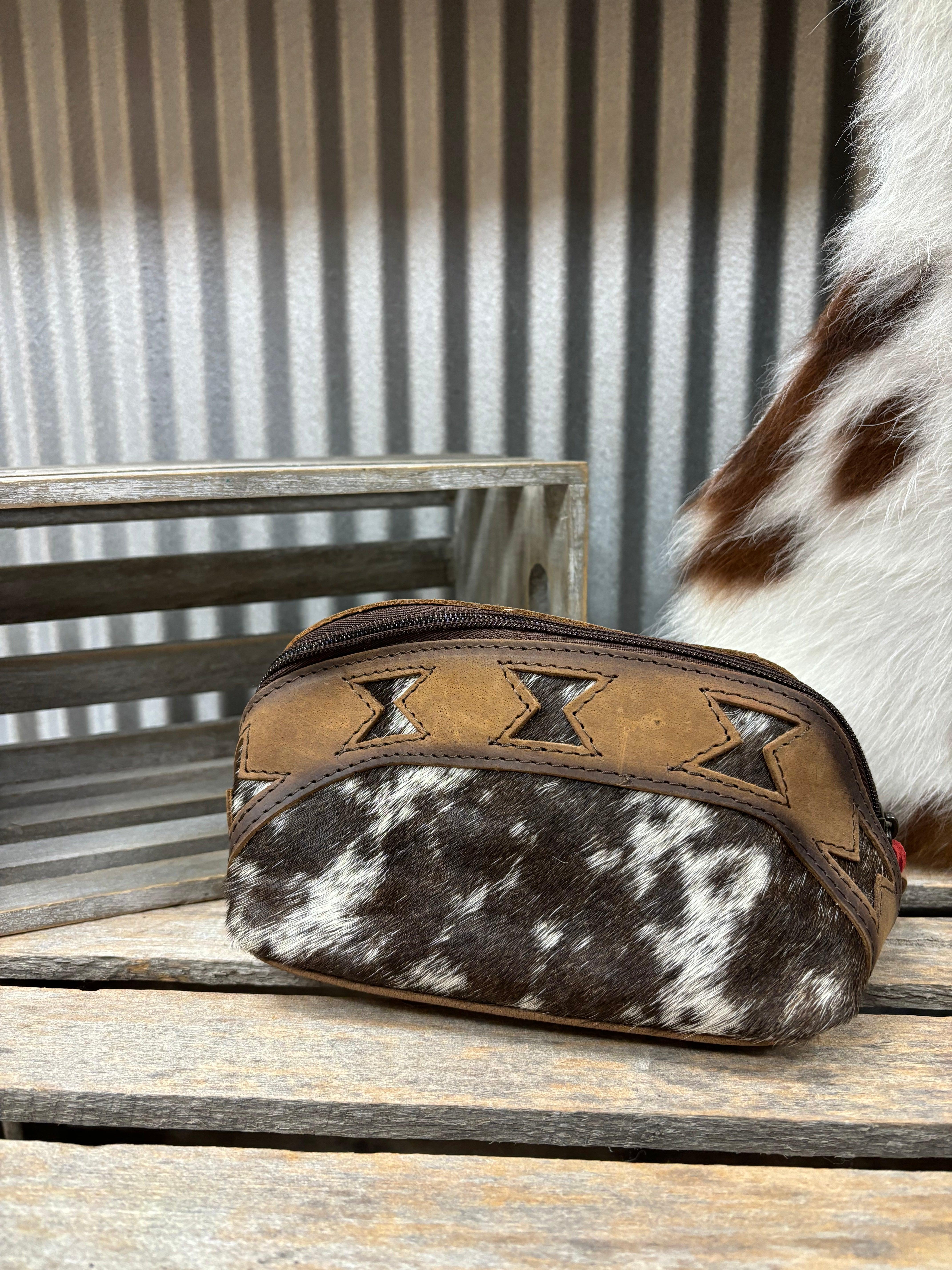 Western Cowhide Makeup sale Case