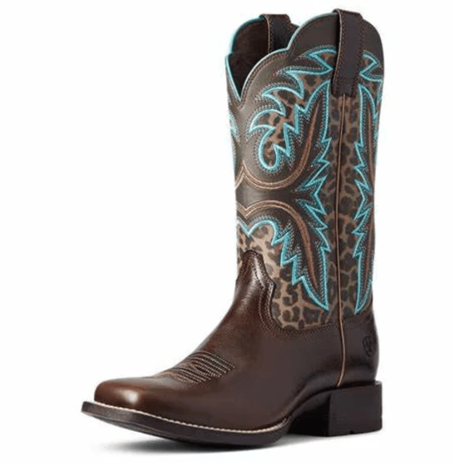 Brown hot Leopard Print Ariat Boots