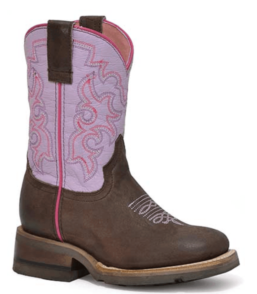Pink square toe boots deals