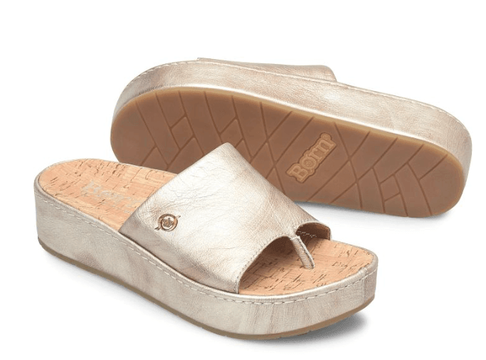 Born Women s Sharr Light Gold Panna Cotta Sandals BR0035330 GLD 9