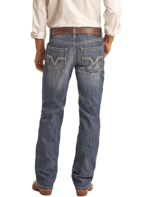 Rock and fashion roll denim pistol bootcut