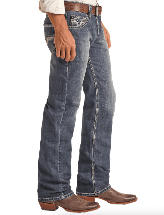 Rock Roll Cowboy Men s Pistol Regular Fit Straight Leg Jeans BM1PD02496 Painted Cowgirl Western Store