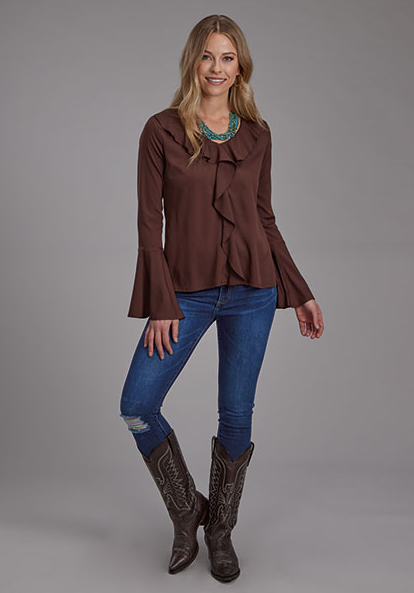 Roper Women s Peasant Ruffle Western Shirt