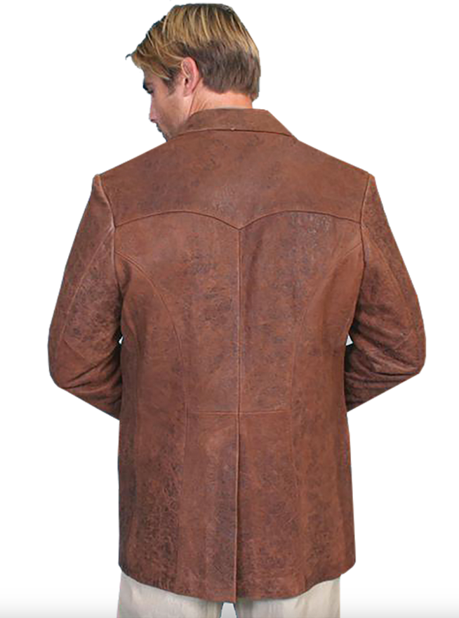 Vintage Scully Leatherwear Brown Leather Blazer Jacket authentic Sport Coat Size 50