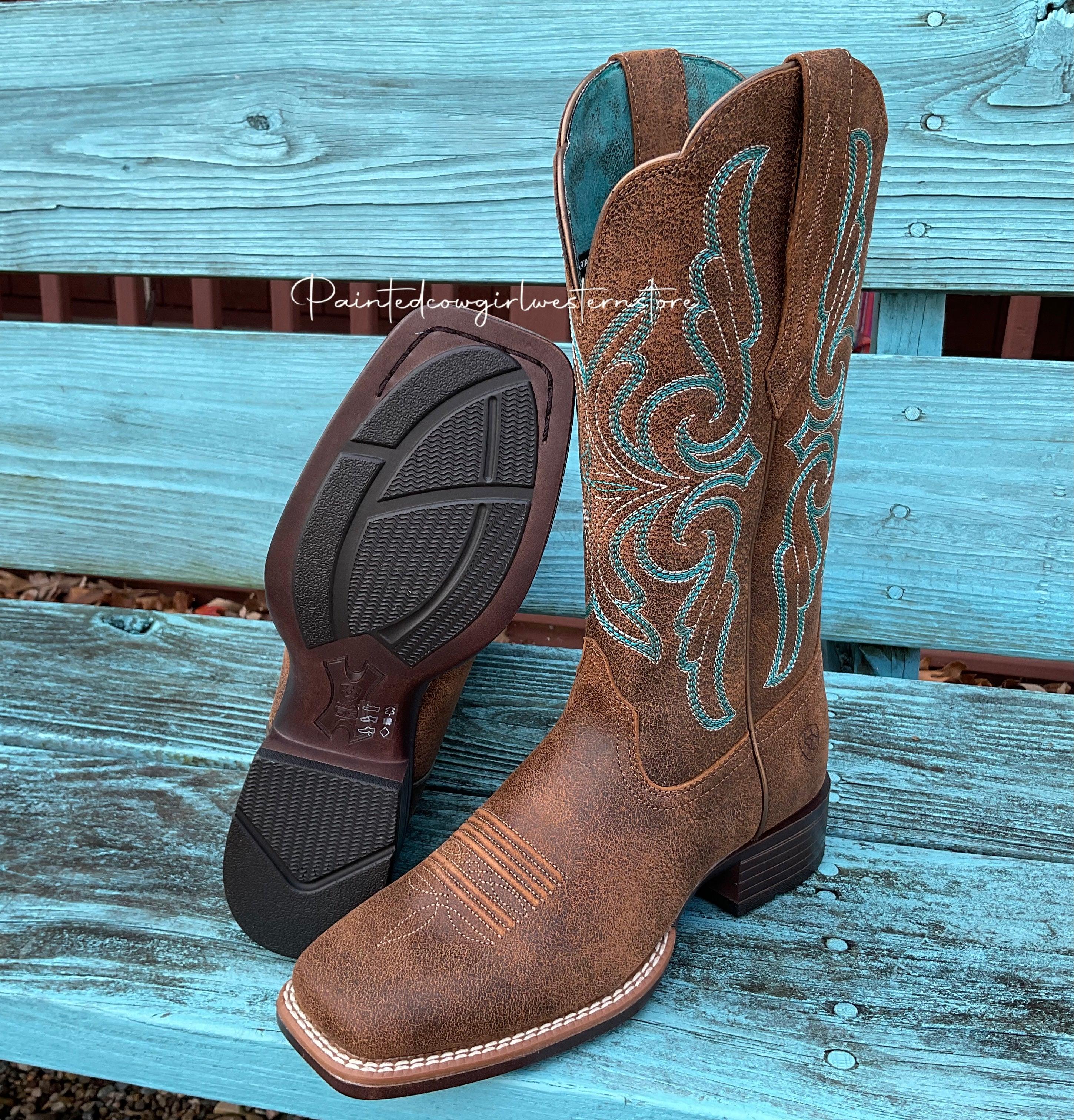 Brown cowboy boots womens best sale