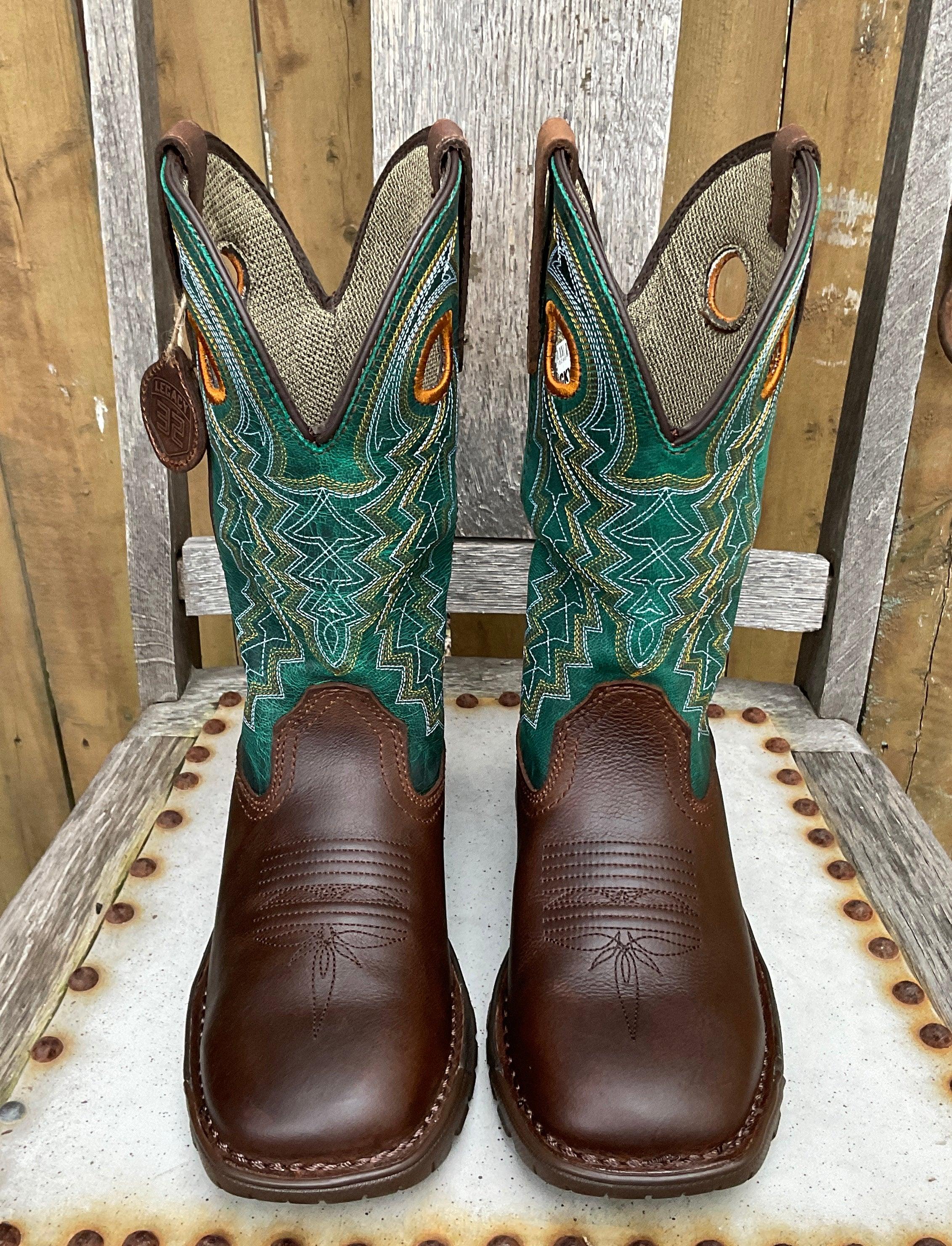 Rocky Women s Legacy 32 Brown and Green Cowgirl Work Boots RKW0342 Painted Cowgirl Western Store
