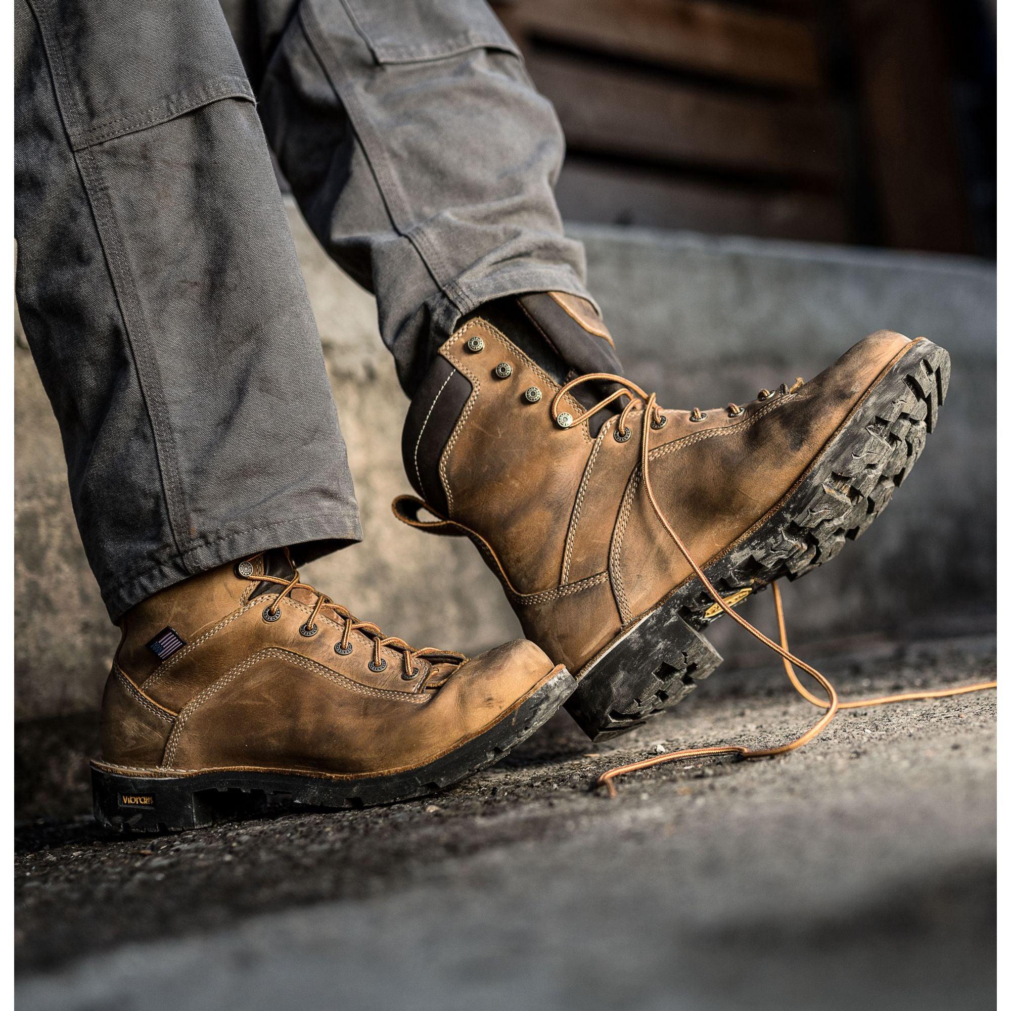 Danner 8 Quarry USA Distressed Brown Work Boot 17315 Painted Cowgirl Western Store