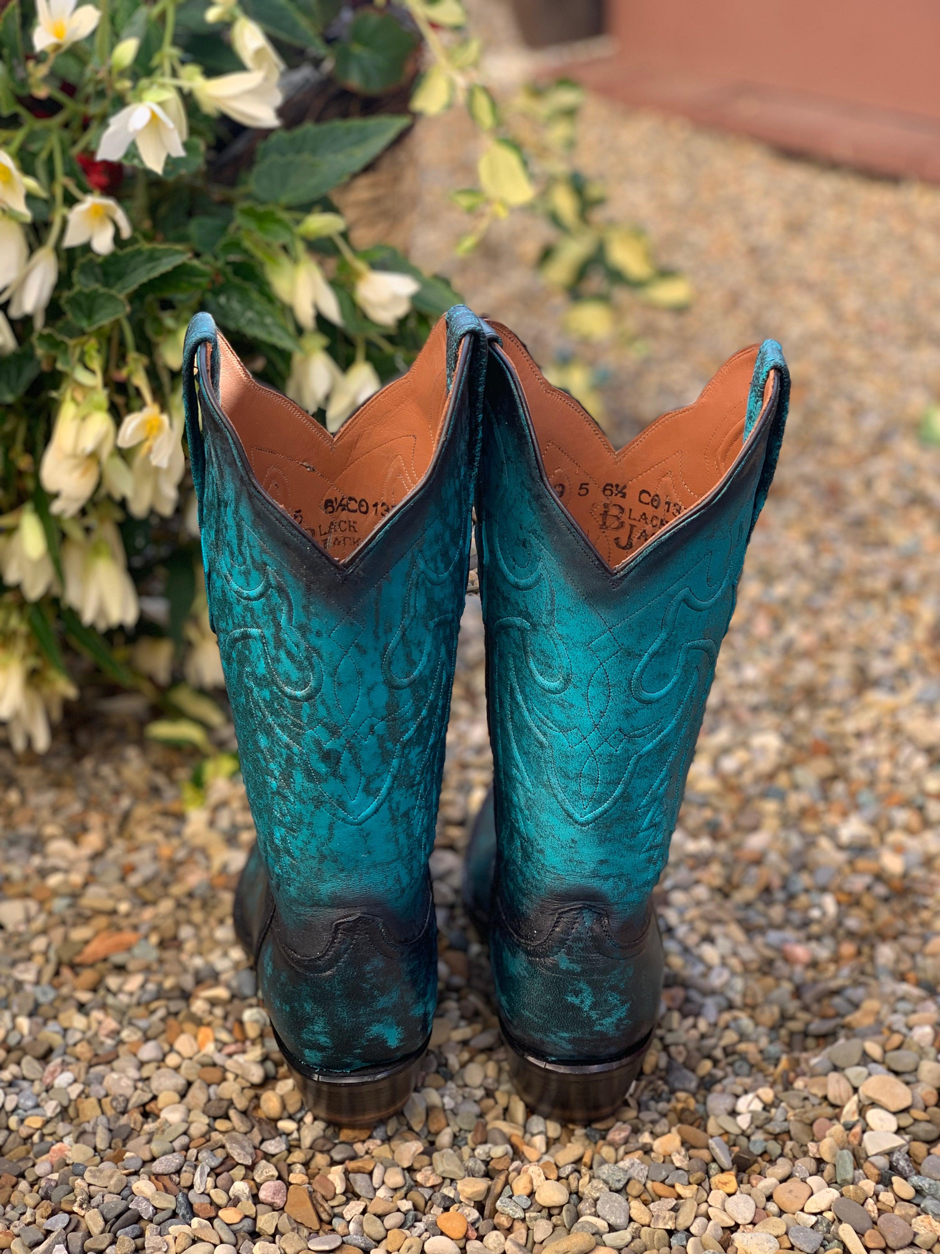 Black Jack Women s Antique Turquoise Cowgirl Boots 549 V5