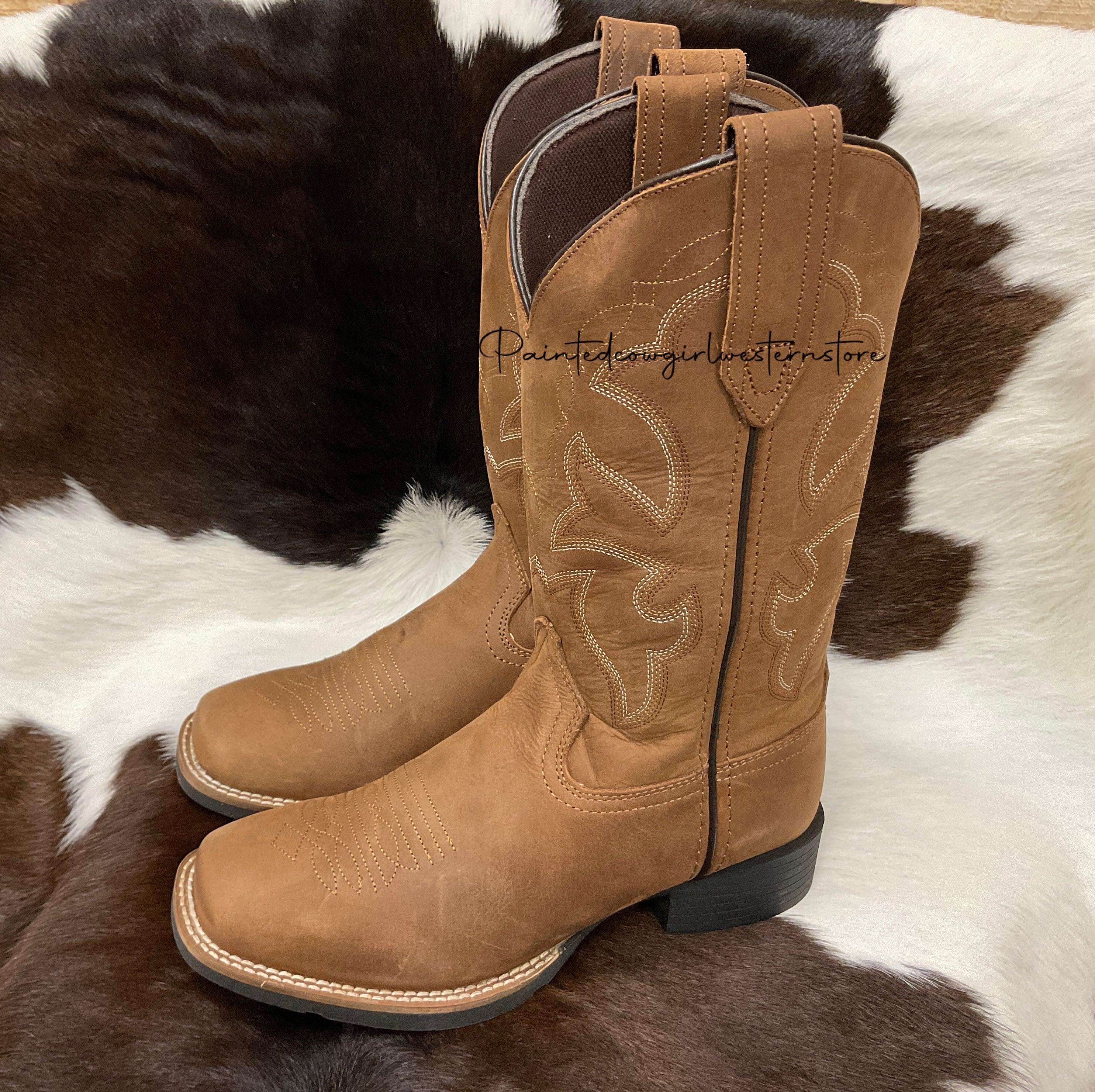 Dark brown shop cowgirl boots