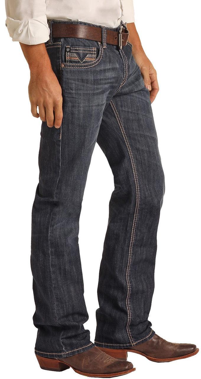 Rock & Roll Cowboy Men's Pistol Regular Fit Straight Leg Jeans RRMD1PR1G7