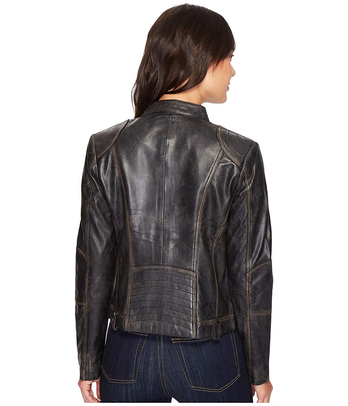 Scully Women's Black Lamb Leather Jacket L8 229