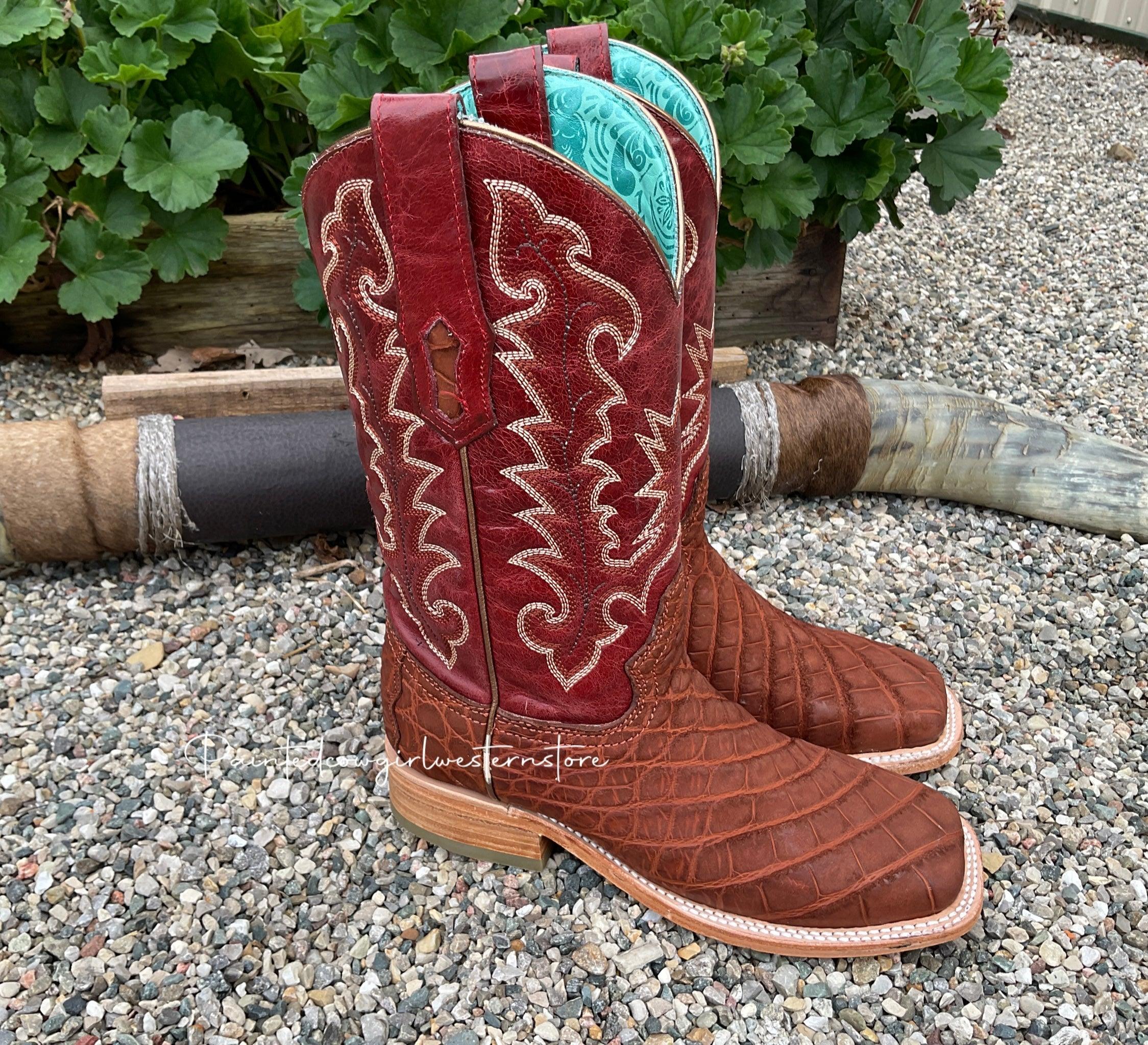 Womens alligator cowboy store boots