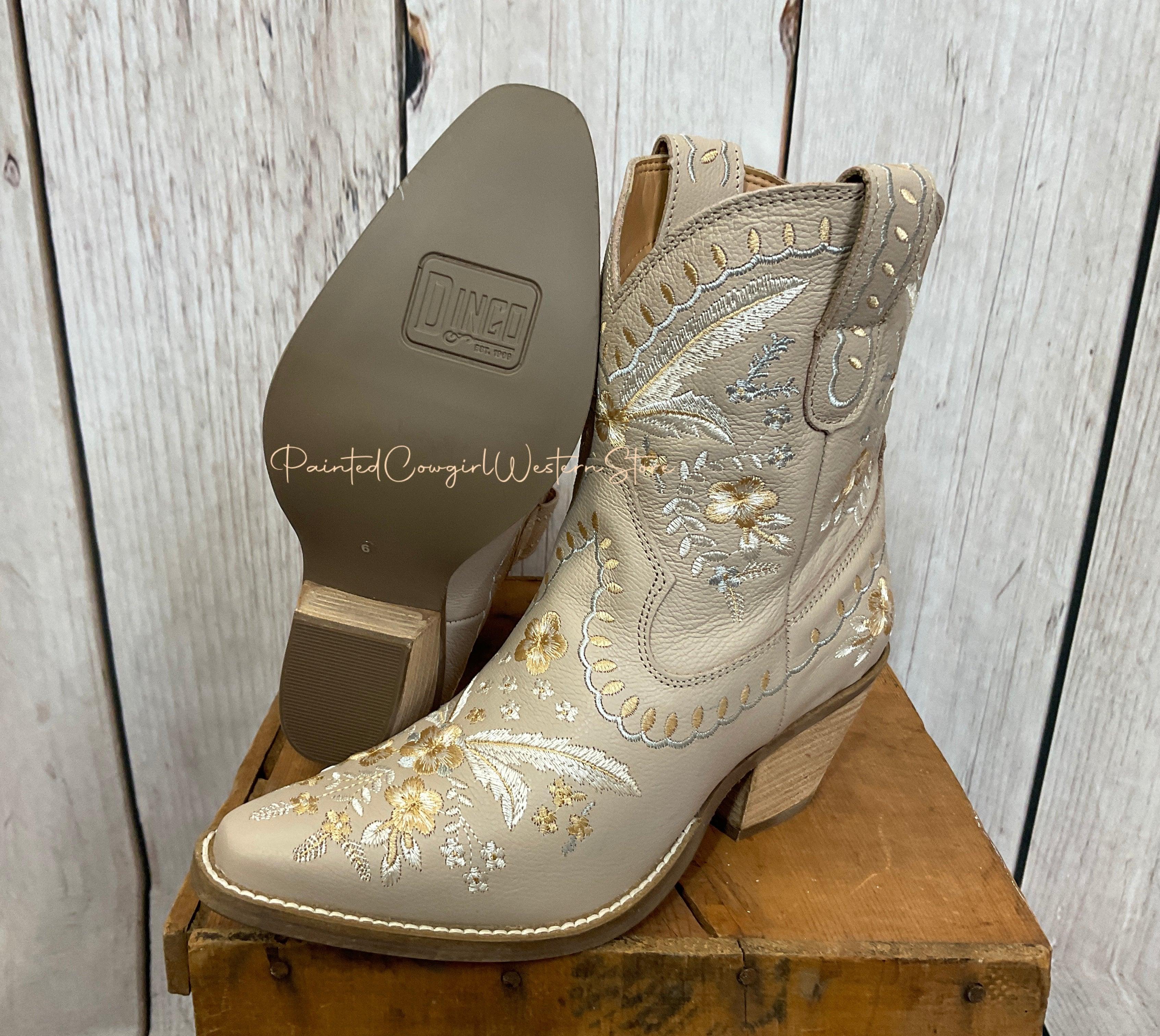 Gold cowboy clearance booties