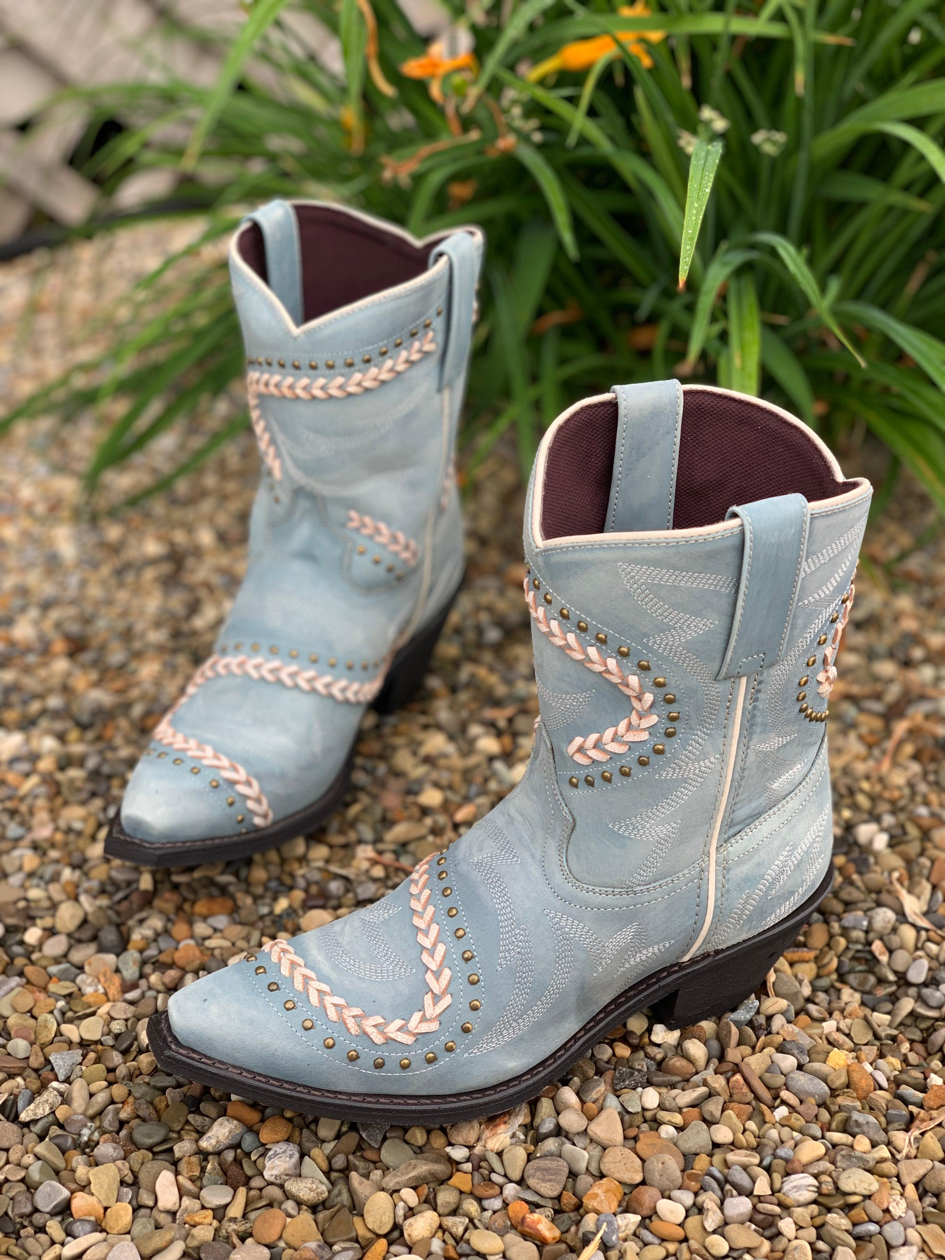 Womens grey cowboy discount boots