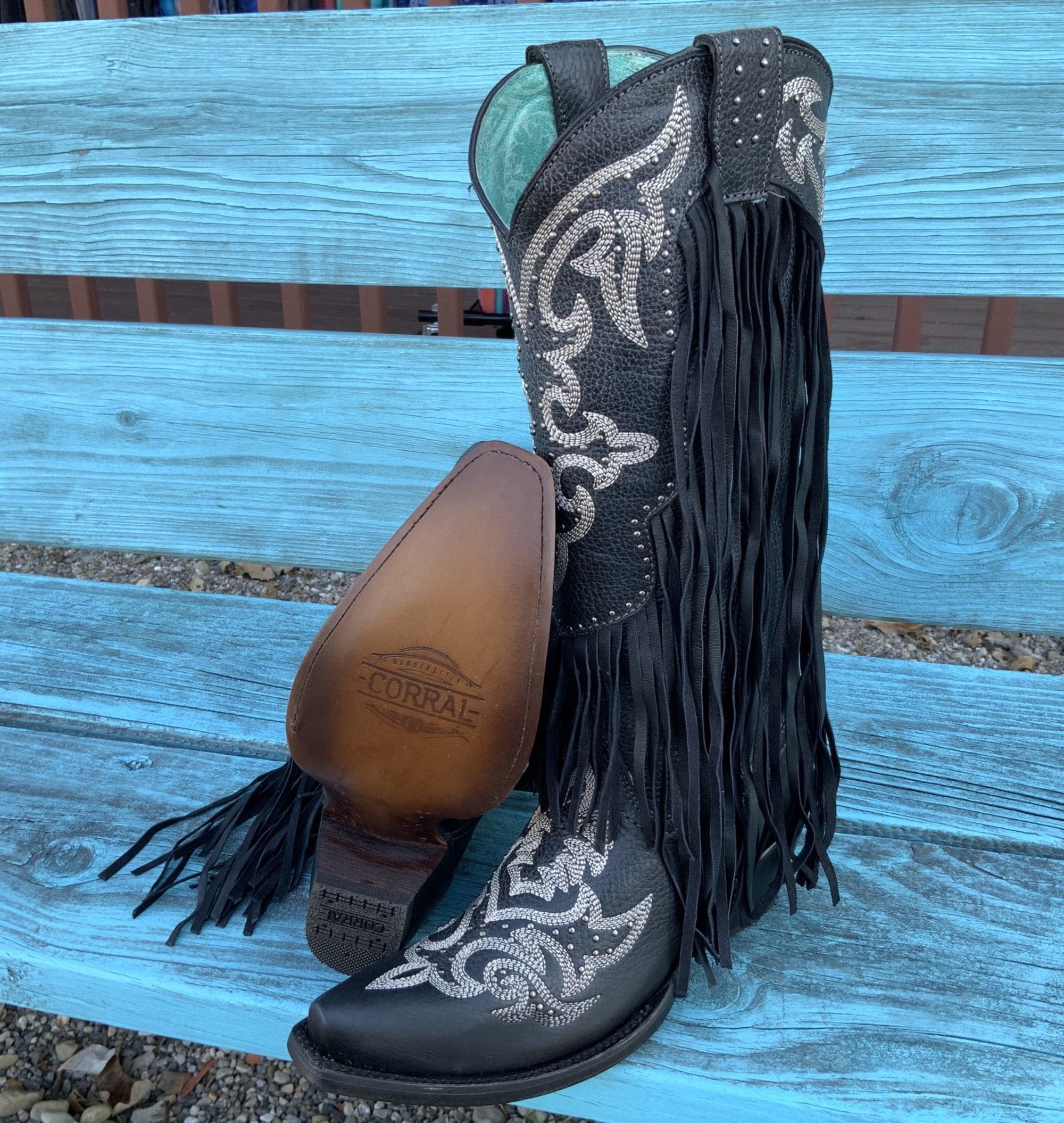 Corral women's fringe on sale boots