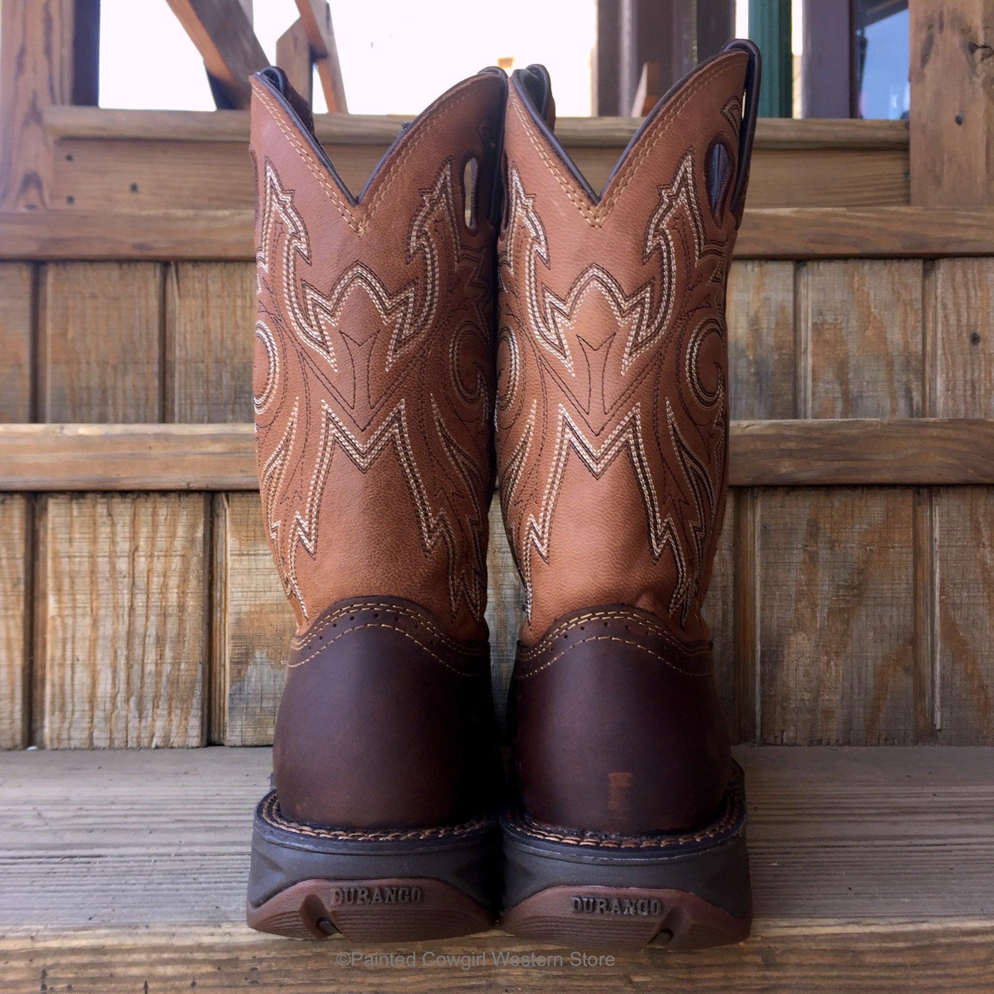 Durango Rebel Men s Saddle Up Brown Square Toe Cowboy Boots DB4442 Painted Cowgirl Western Store