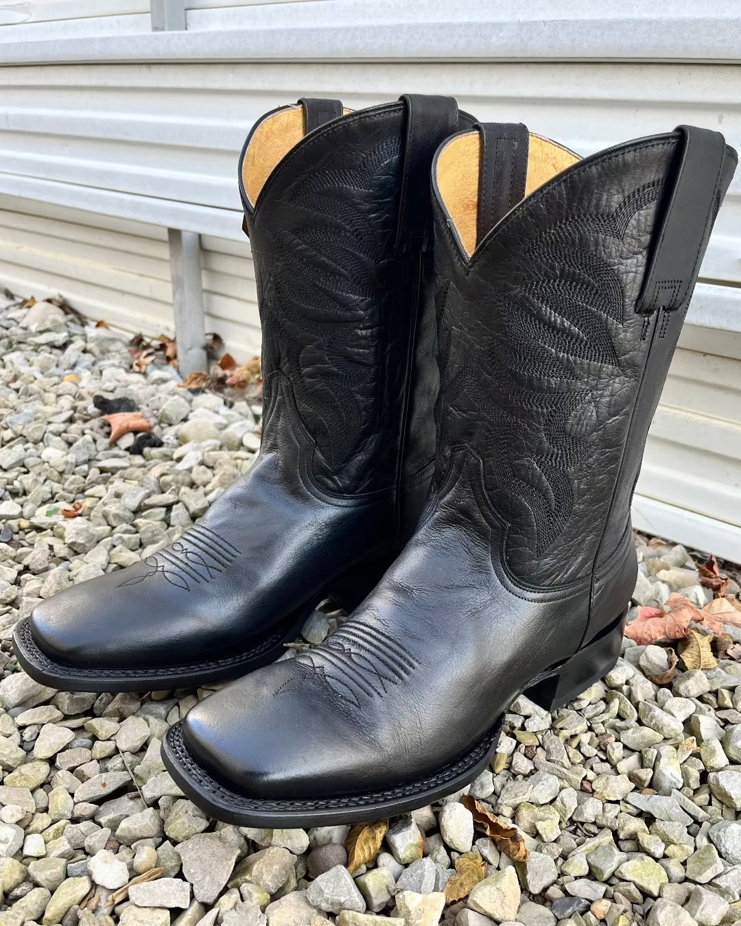 Roper Men's Parker Black Square Toe Cowboy Boots 9201-8440 – Painted ...