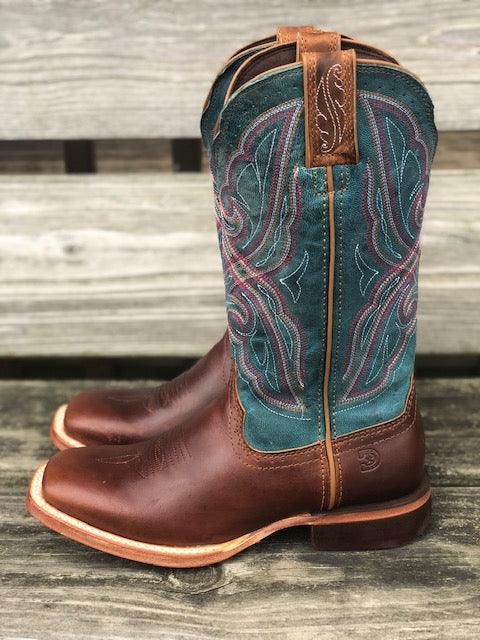 Durango Women's Arena Pro Bay & Caribbean Blue Square Toe Cowgirl Boots  DRD0381