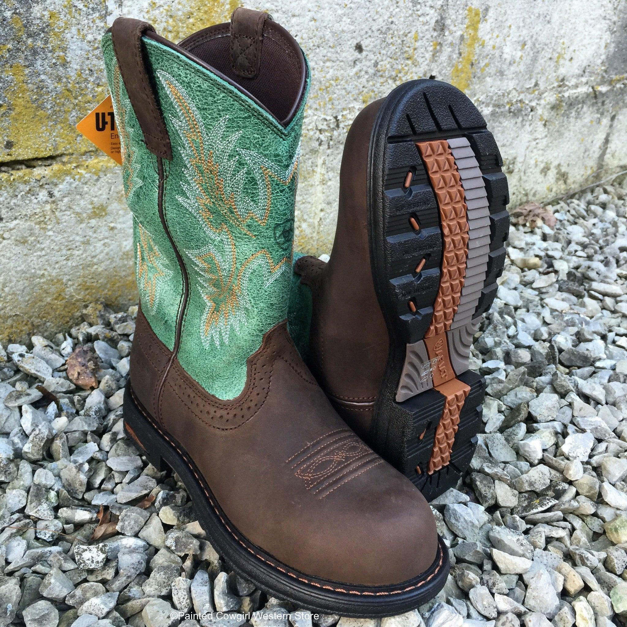 Ariat pull on hot sale steel toe boots