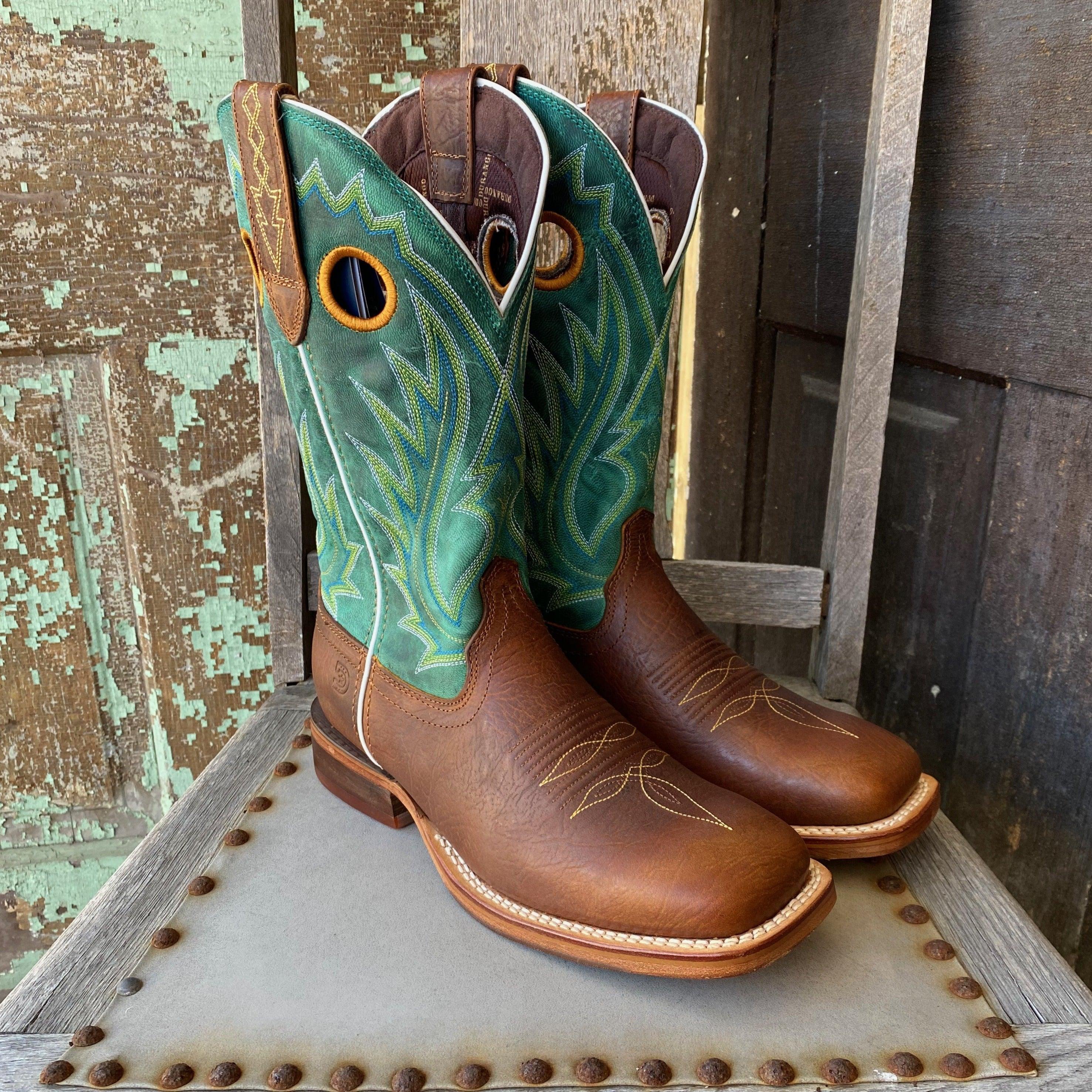 Durango Men's Arena Pro XRT Golden Brown And Turquoise Square Toe