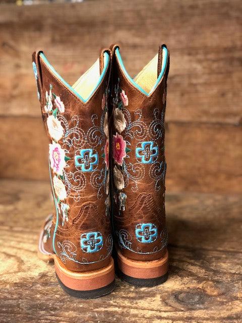 Macie Bean Tan Mad Cat store Floral Embroidered Snip Toe Boots size 11