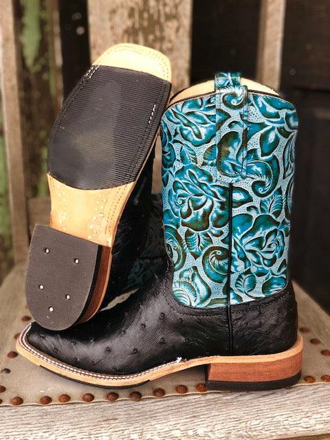 Black and shop teal cowgirl boots