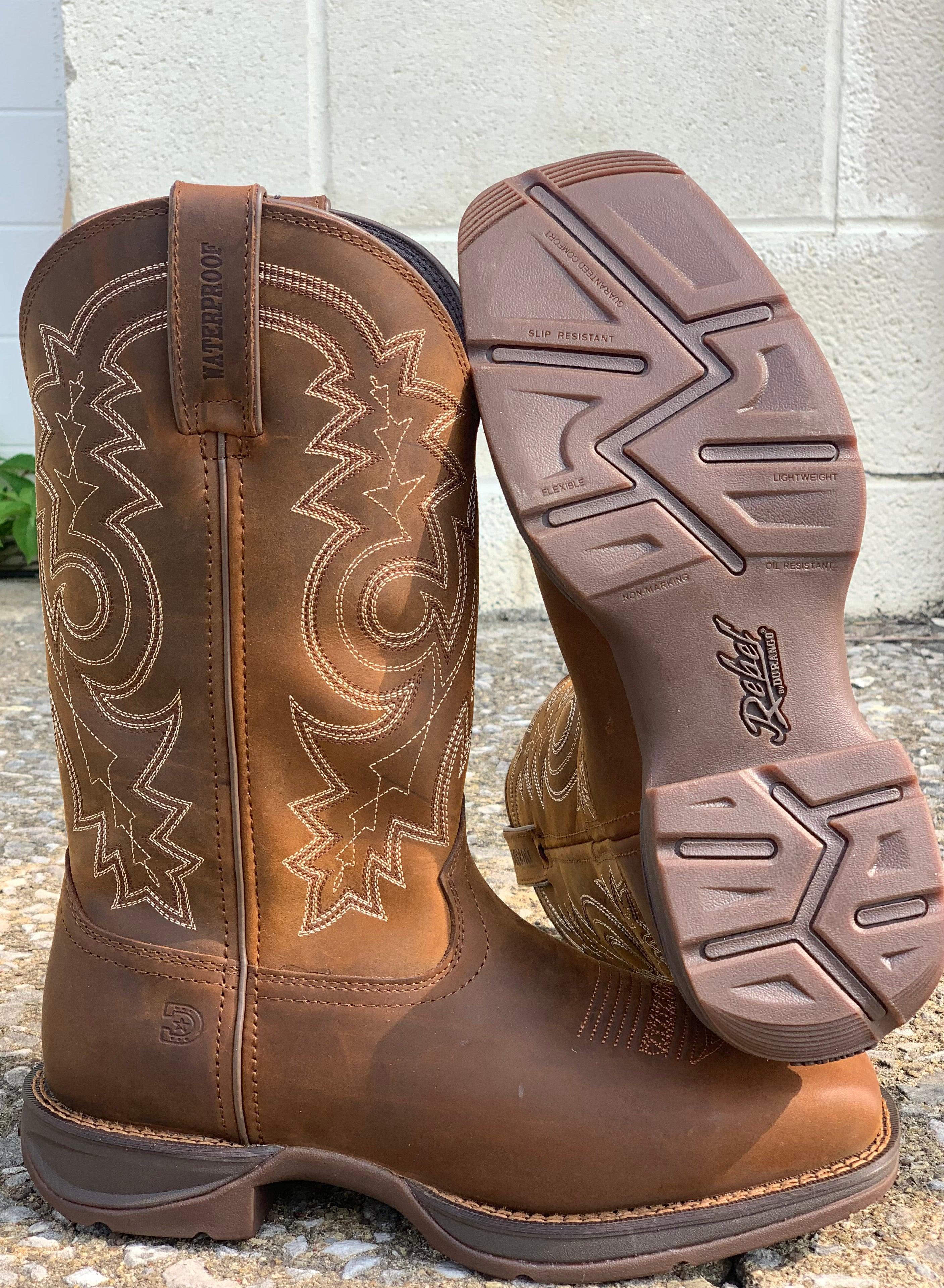 Durango Rebel Work Steel Toe Waterproof Square Toe Cowboy Boots DDB0389 Painted Cowgirl Western Store