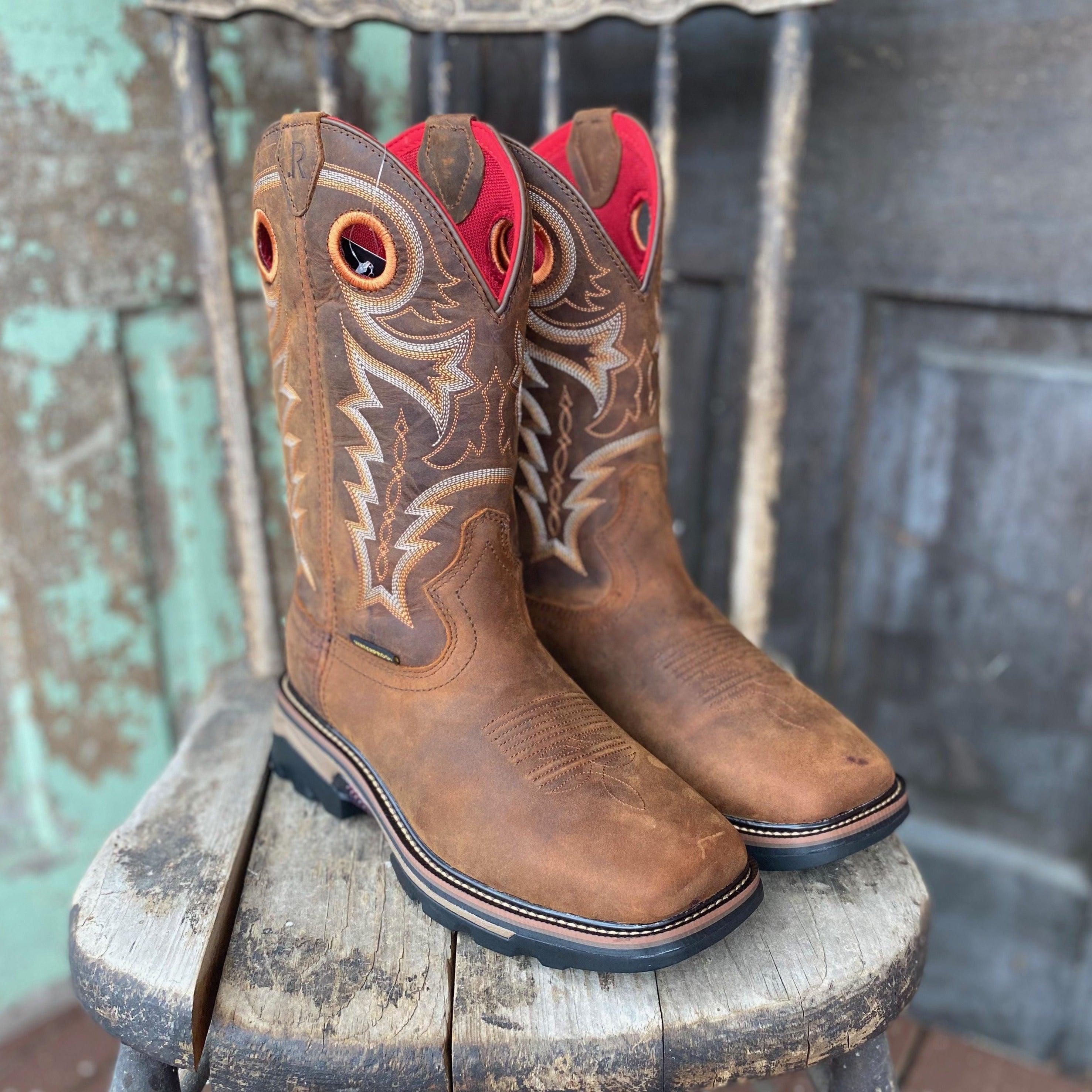 R.Watson Men s WaterProof Square Toe Cowboy Work Boots RW1010W