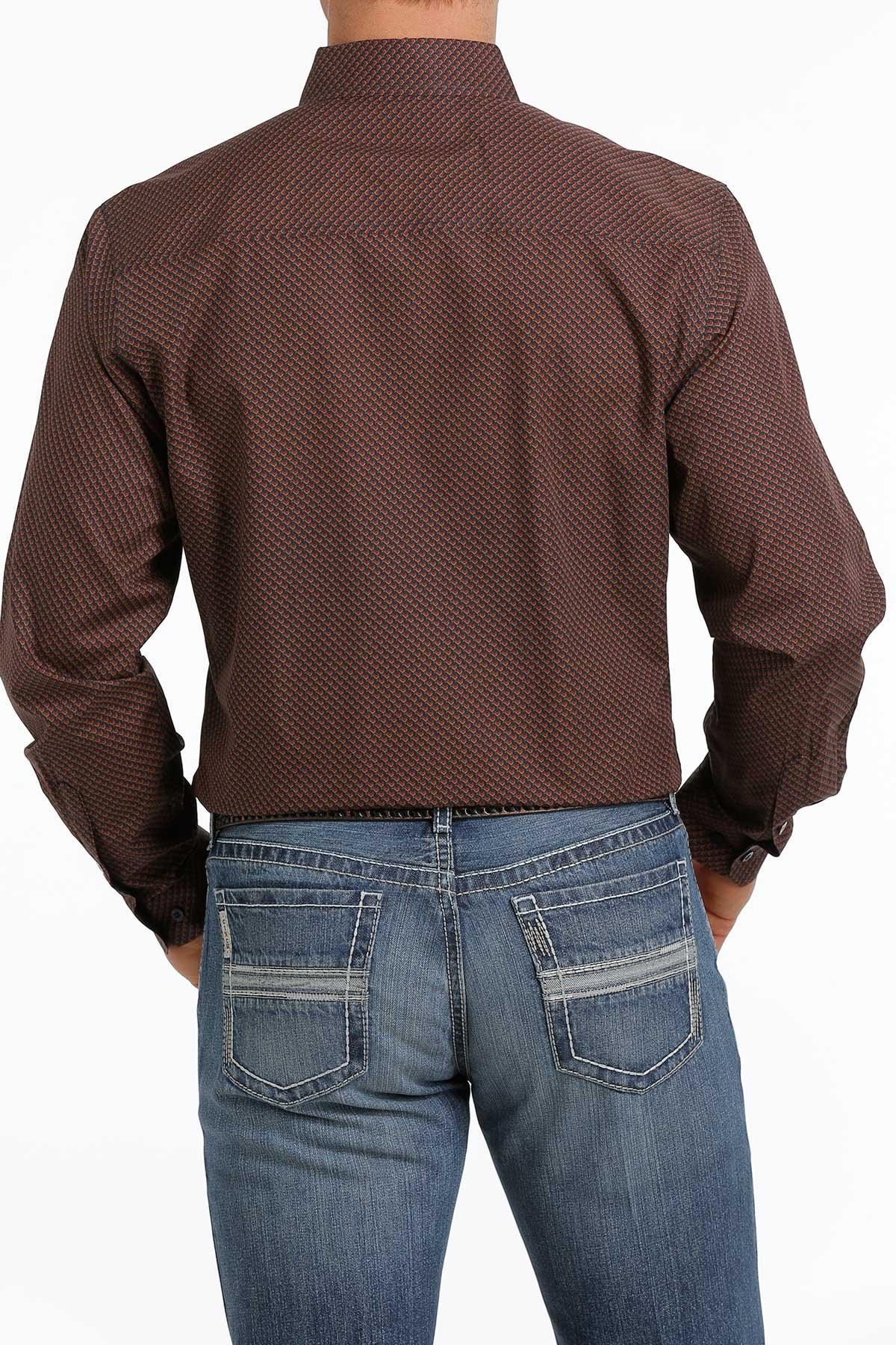Cinch® Men's Pastel Green Modern Print Long Sleeve Button Front Western  Shirt